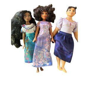 Set of 3 Disney Encanto Luisa, Mirabel & Isabel Dolls 11" No Shoes